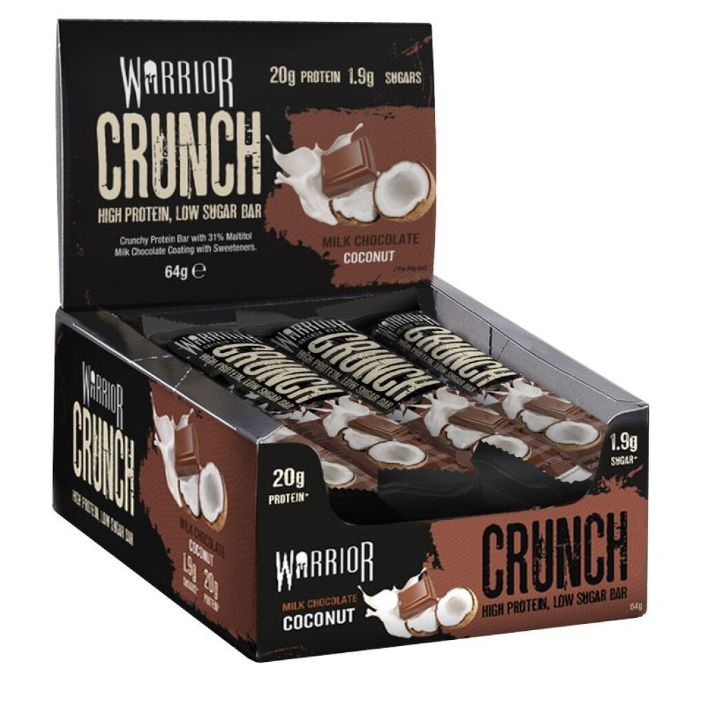 WARRIOR CRUNCH BAR - MILK CHOCOLATE (coconut smag) 12x64g