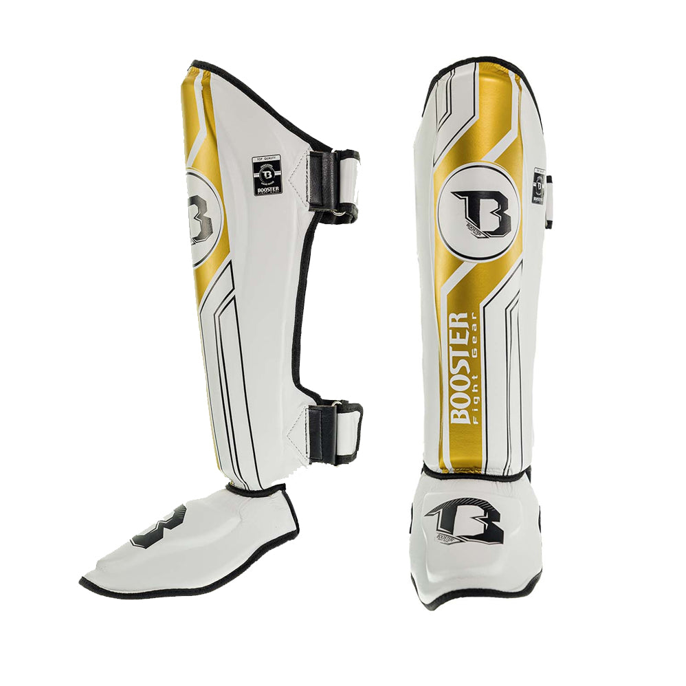 BOOSTER SHINGUARDS V9 WHITE/GOLD