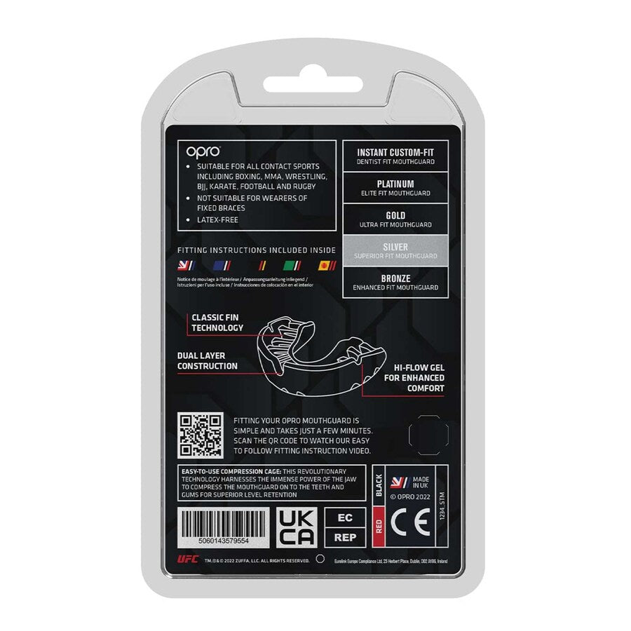 OPRO RØD/SORT (Silver) TANDBESKYTTER