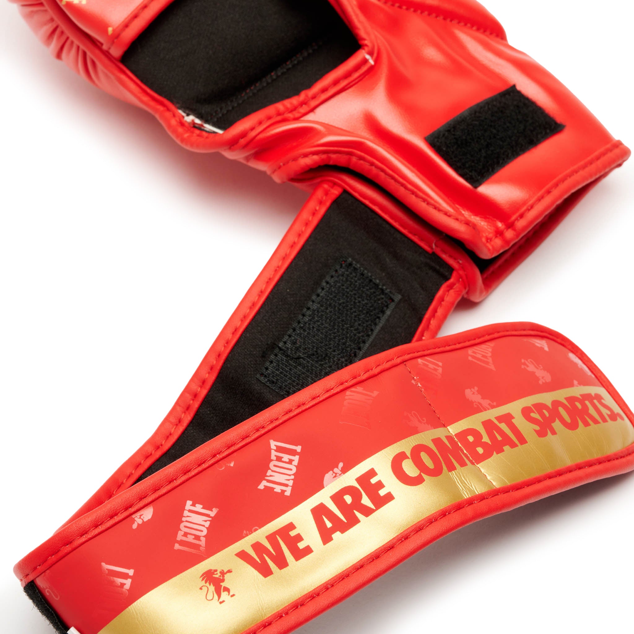 LEONE “DNA” MMA HANDSKER RØD/GULD