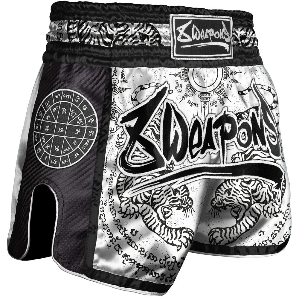 8 WEAPONS HVID/SORT MUAY THAI SHORTS