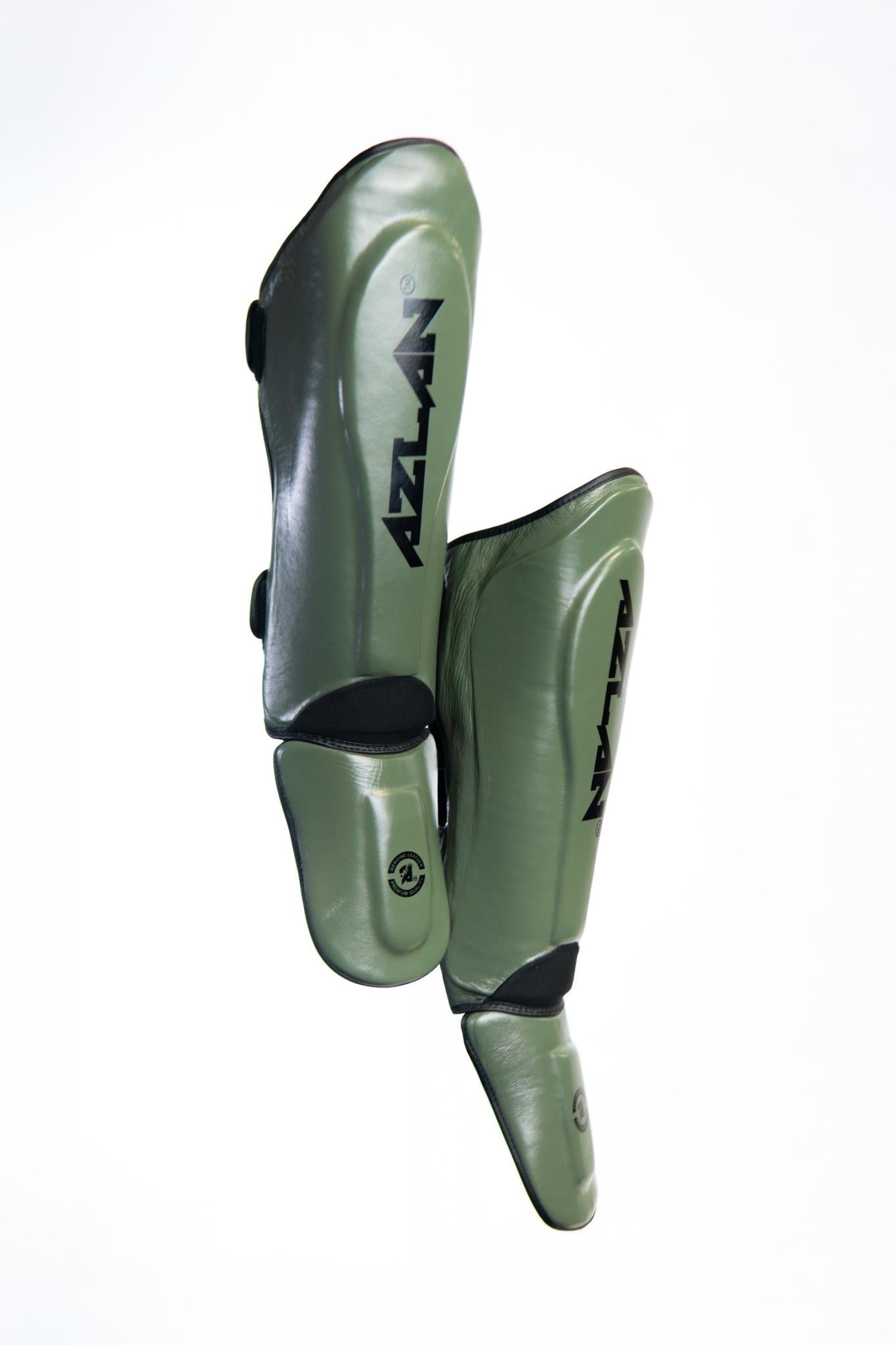 AZLAN FIGHT GEAR LEG SHIELD GREEN