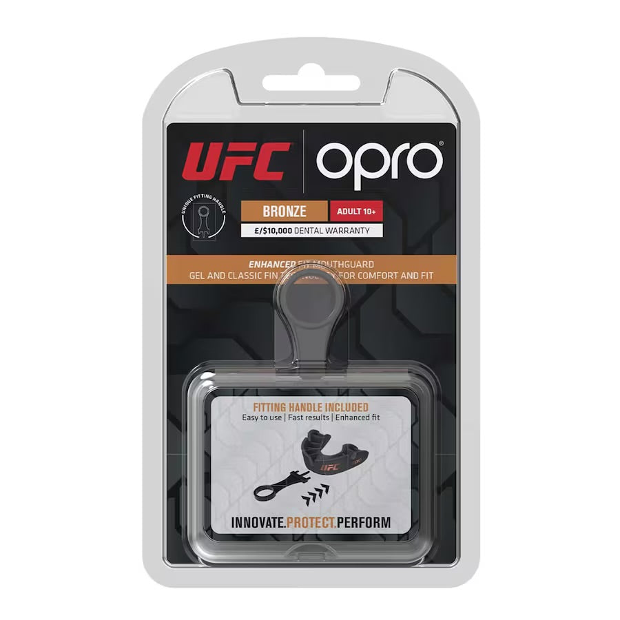 OPRO UFC SORT/BRONZE TANDBESKYTTER