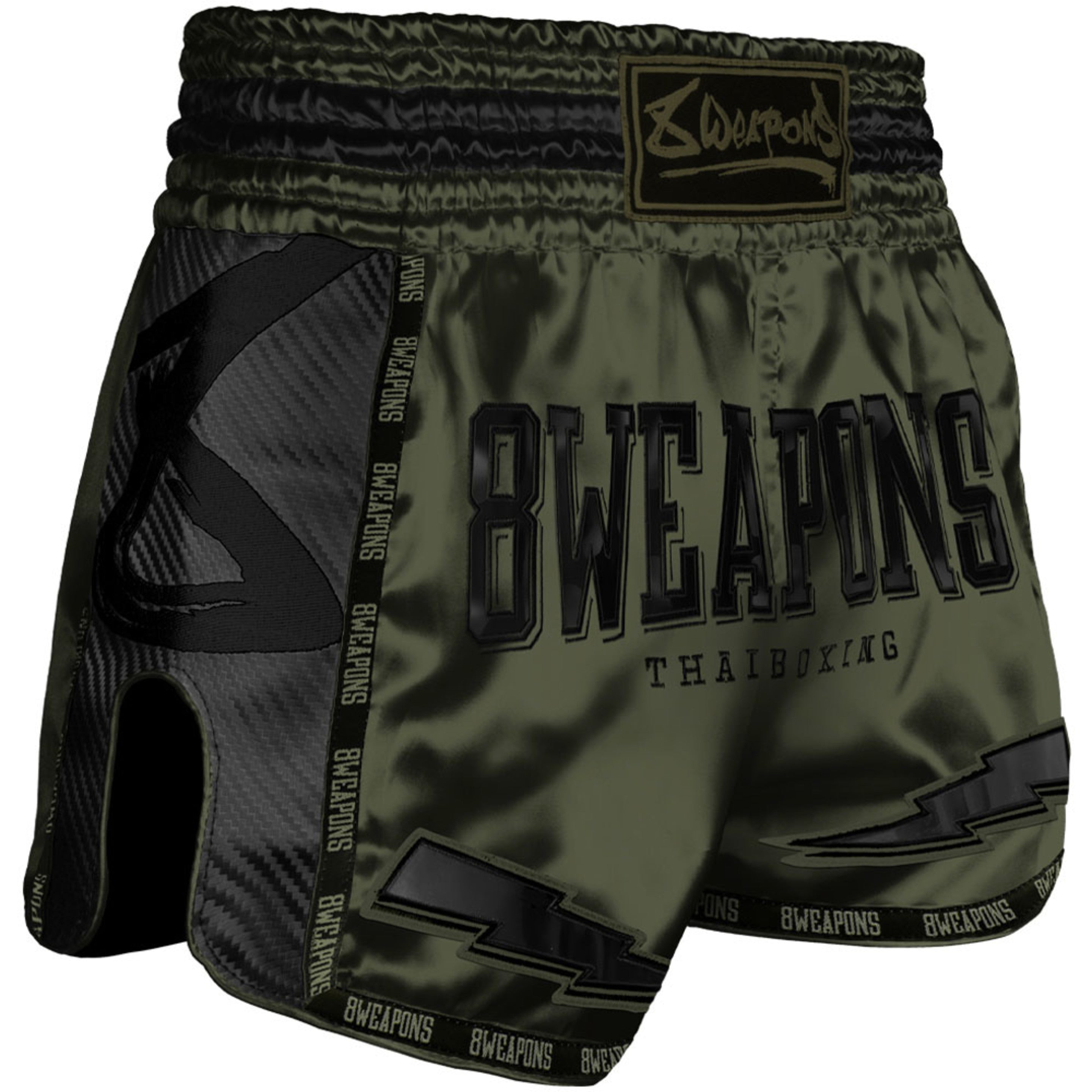 8 WEAPONS Muay Thai Shorts Carbon Underworld Olive Green