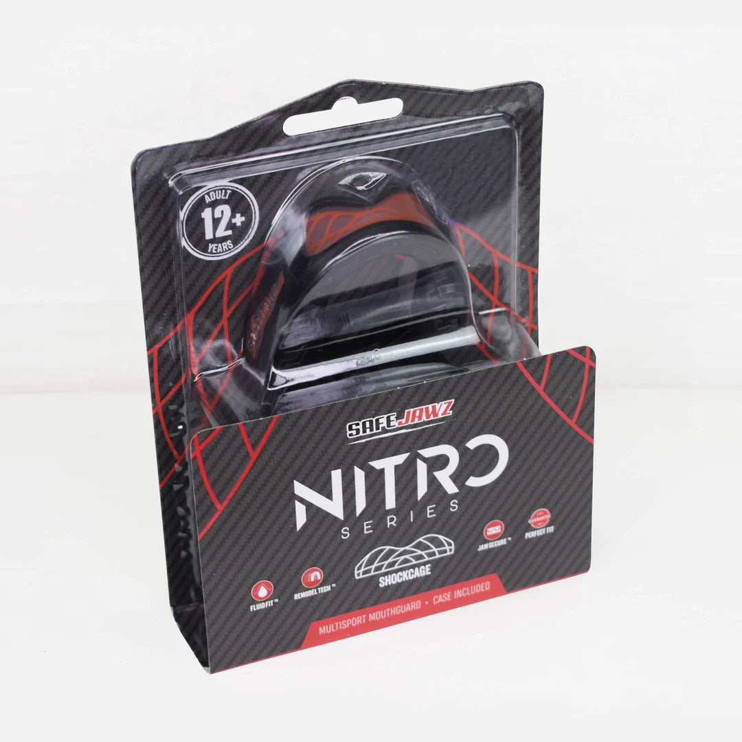 SAFEJAWZ NITRO SERIES BLACK AND RED SENIOR