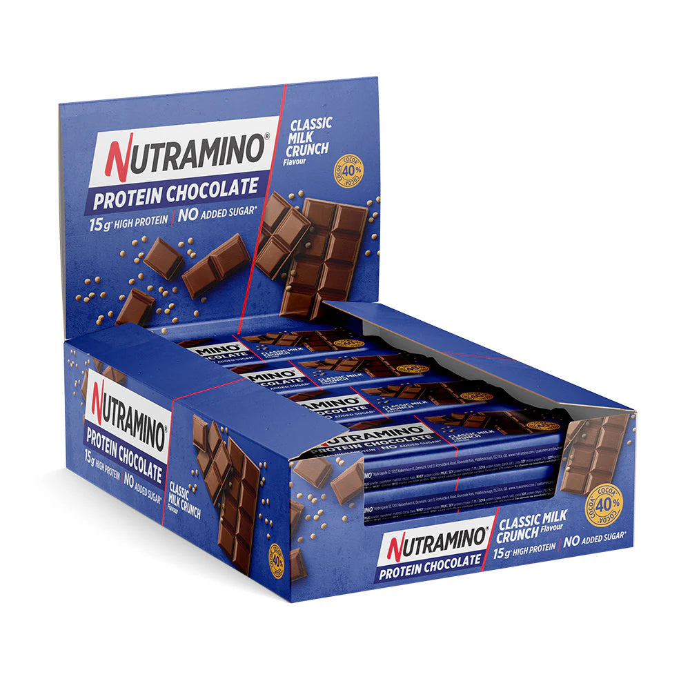 Nutramino Protein Chocolate Bar (classic milk crunch 10x55g)