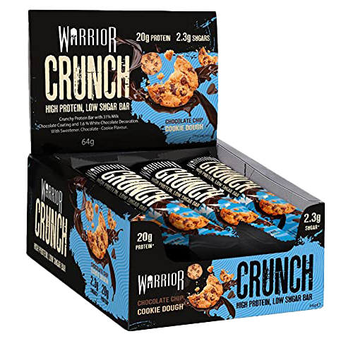 WARRIOR CRUNCH BAR - CHOCOLATE CHIP (Cookie dough smag) 12x64g