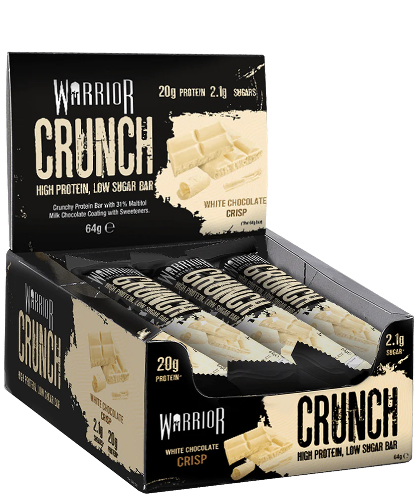 WARRIOR CRUNCH BAR WHITE CHOCOLATE - (crisp smag) 12x64g