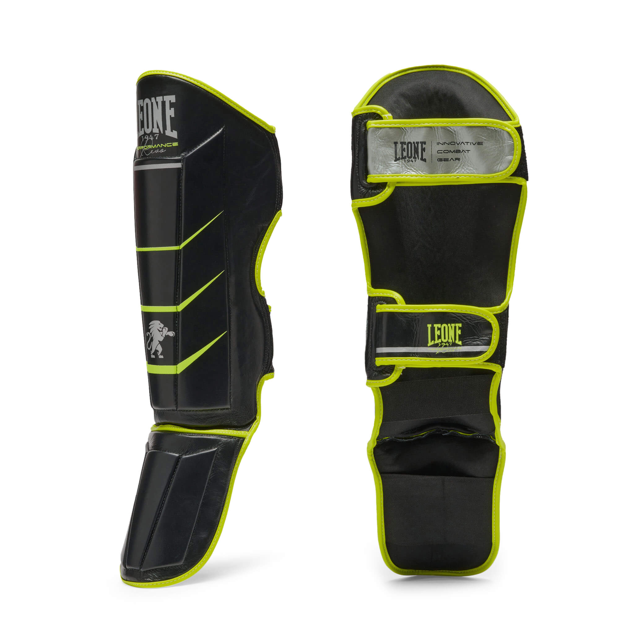 LEONE “REVO FLUO” SHINGUARDS GREEN
