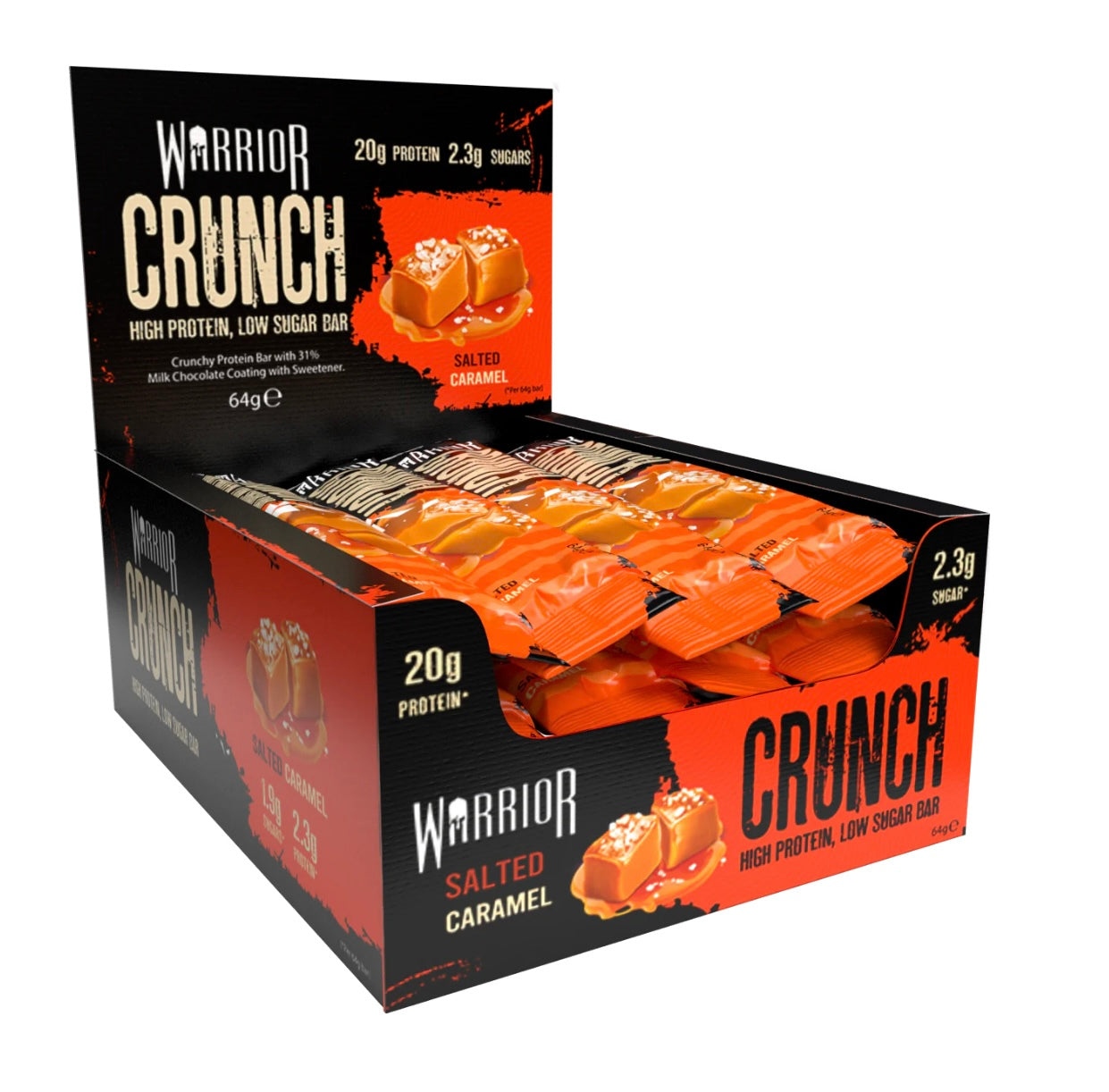 WARRIOR CRUNCH BAR - SALTED CARAMEL 12X64G