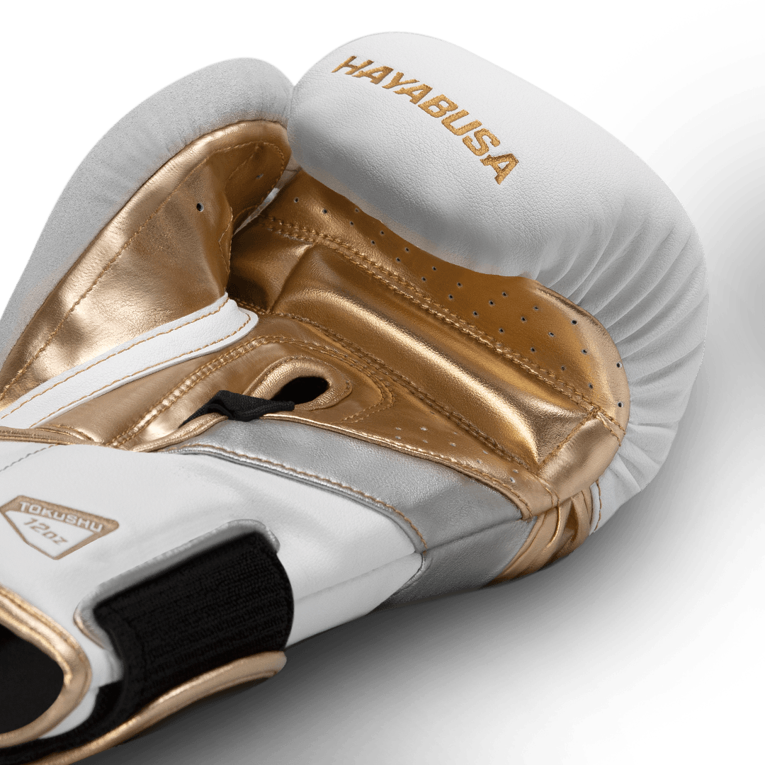 HAYABUSA T3 BOXING GLOVES WHITE/GOLD