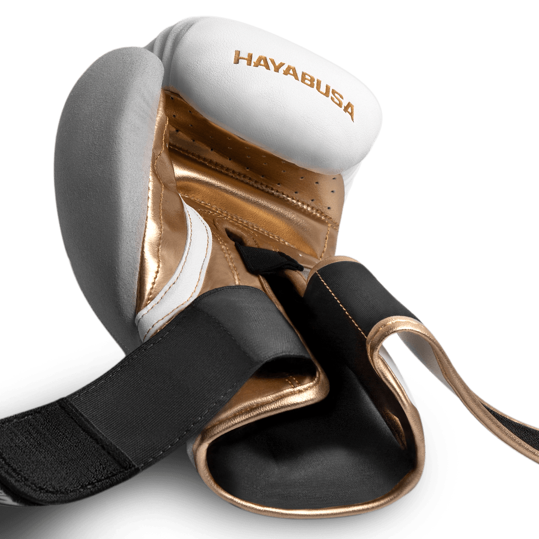 HAYABUSA T3 BOXING GLOVES WHITE/GOLD