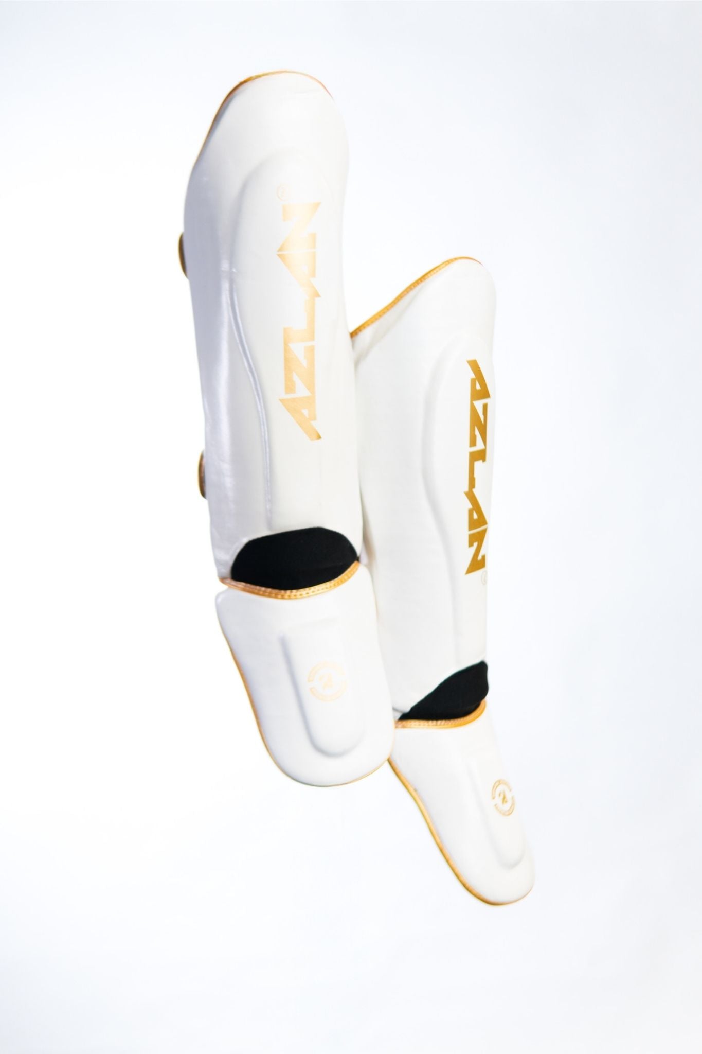 AZLAN SHINGUARDS “LIGHTNING” WHITE/GOLD