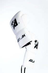 AZLAN "PRO" WHITE BOXING LACE UP BOXING GLOVES