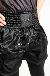 AZLAN MUAY THAI SHORTS "BLACK BEAST"