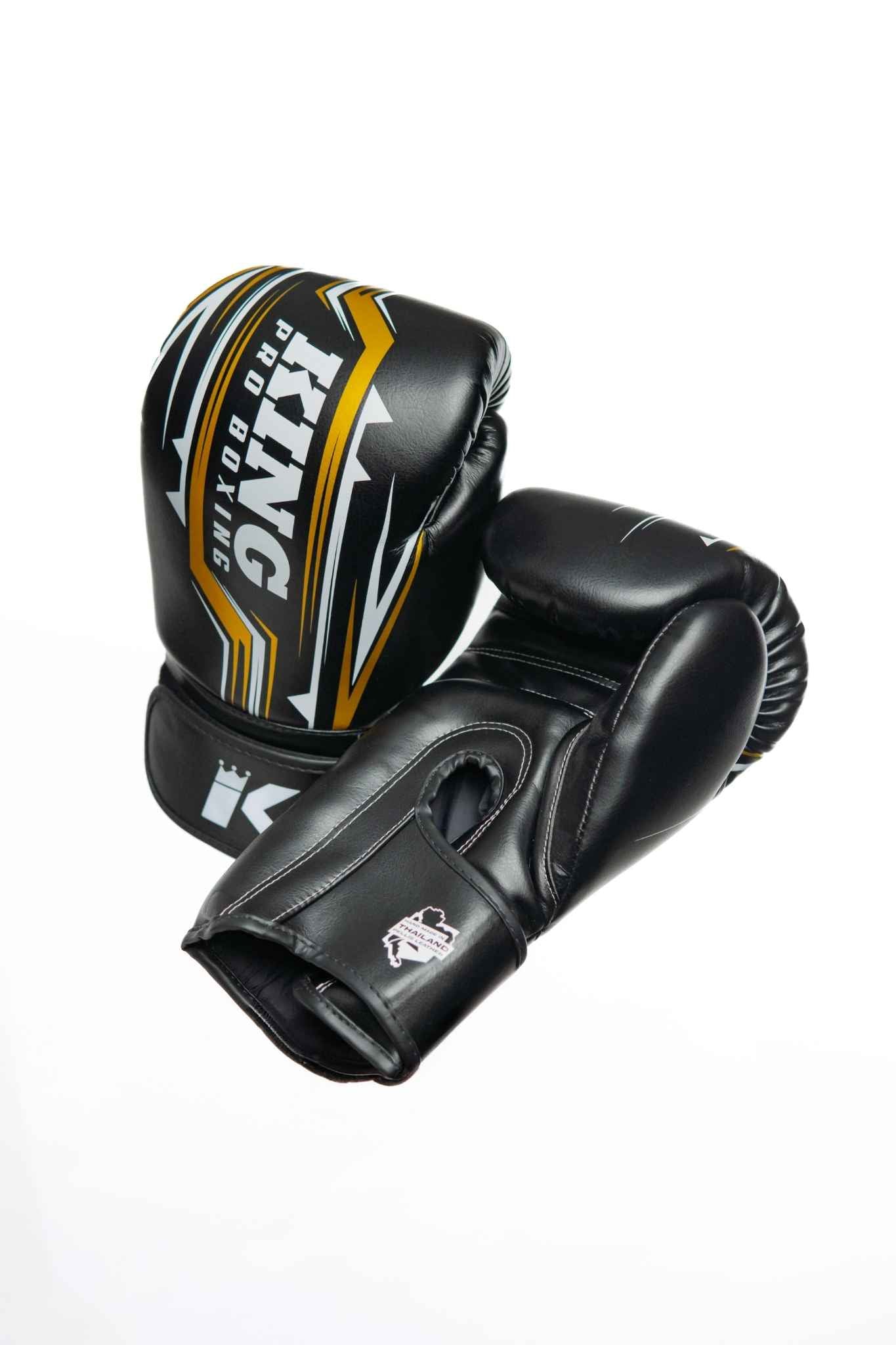 KING PRO BOXING “SPARTAN “ BOXING GLOVES "BLACK/GOLD"
