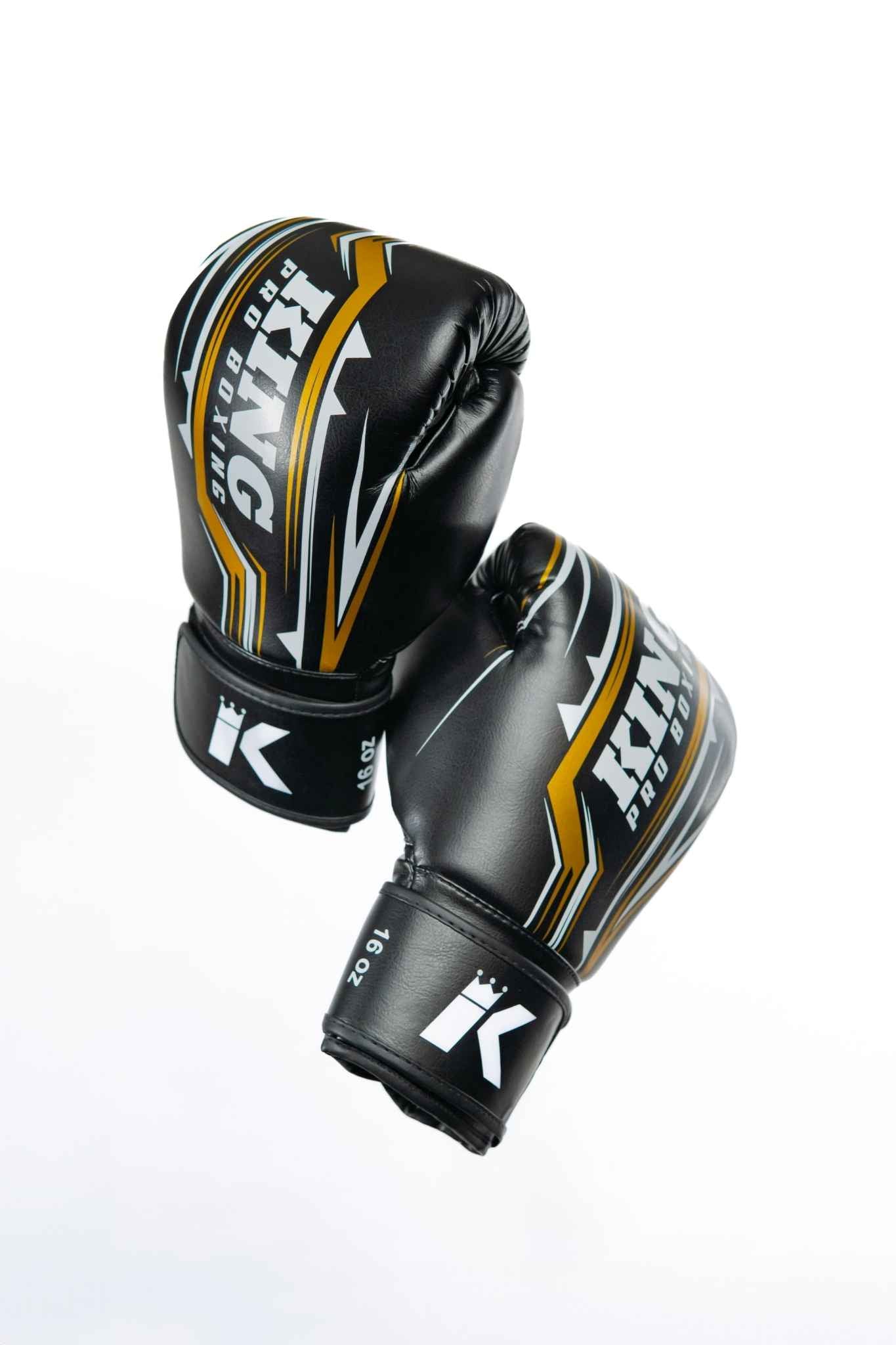 KING PRO BOXING “SPARTAN “ BOXING GLOVES "BLACK/GOLD"