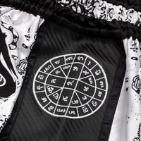 8 WEAPONS HVID/SORT MUAY THAI SHORTS
