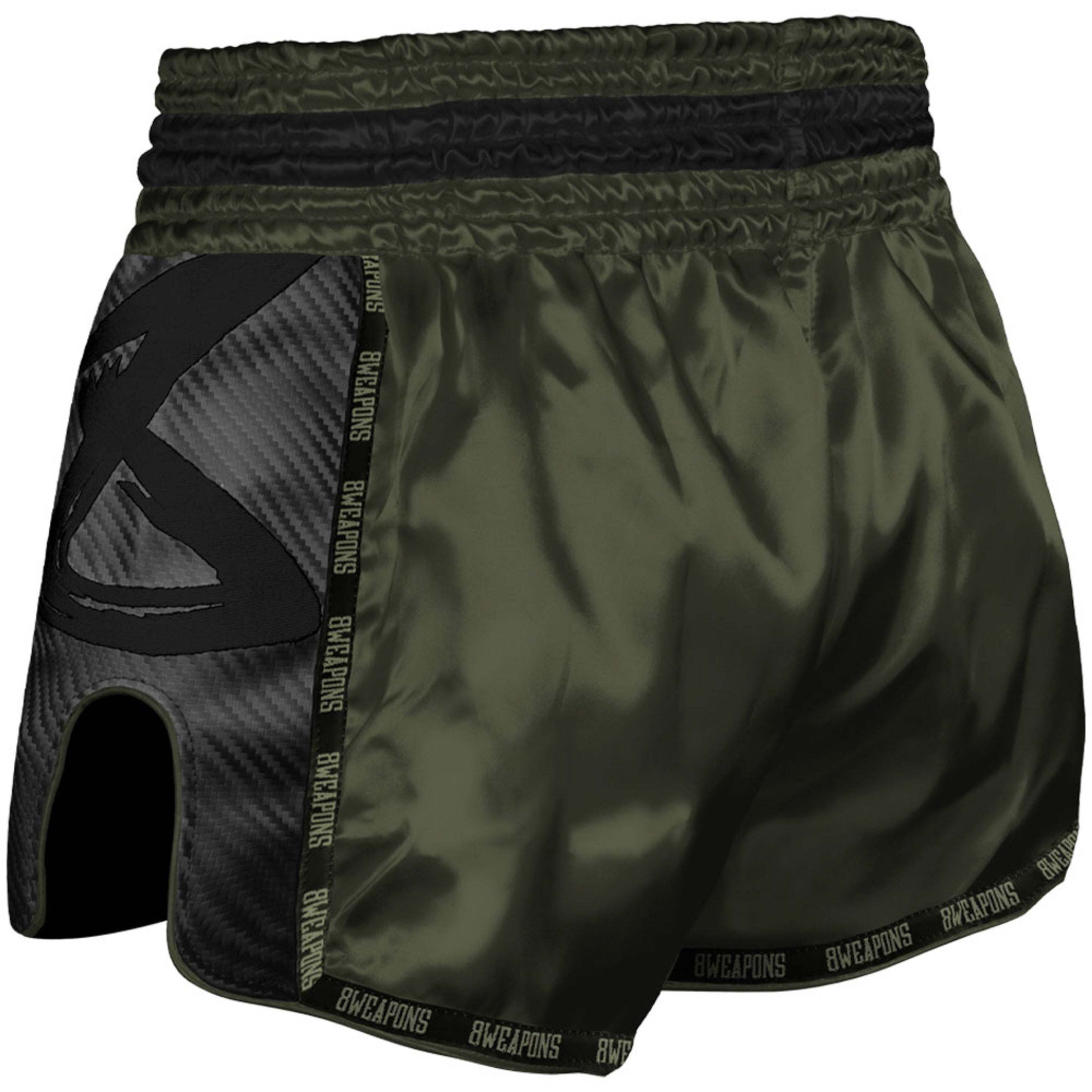 8 WEAPONS Muay Thai Shorts Carbon Underworld Olive Green