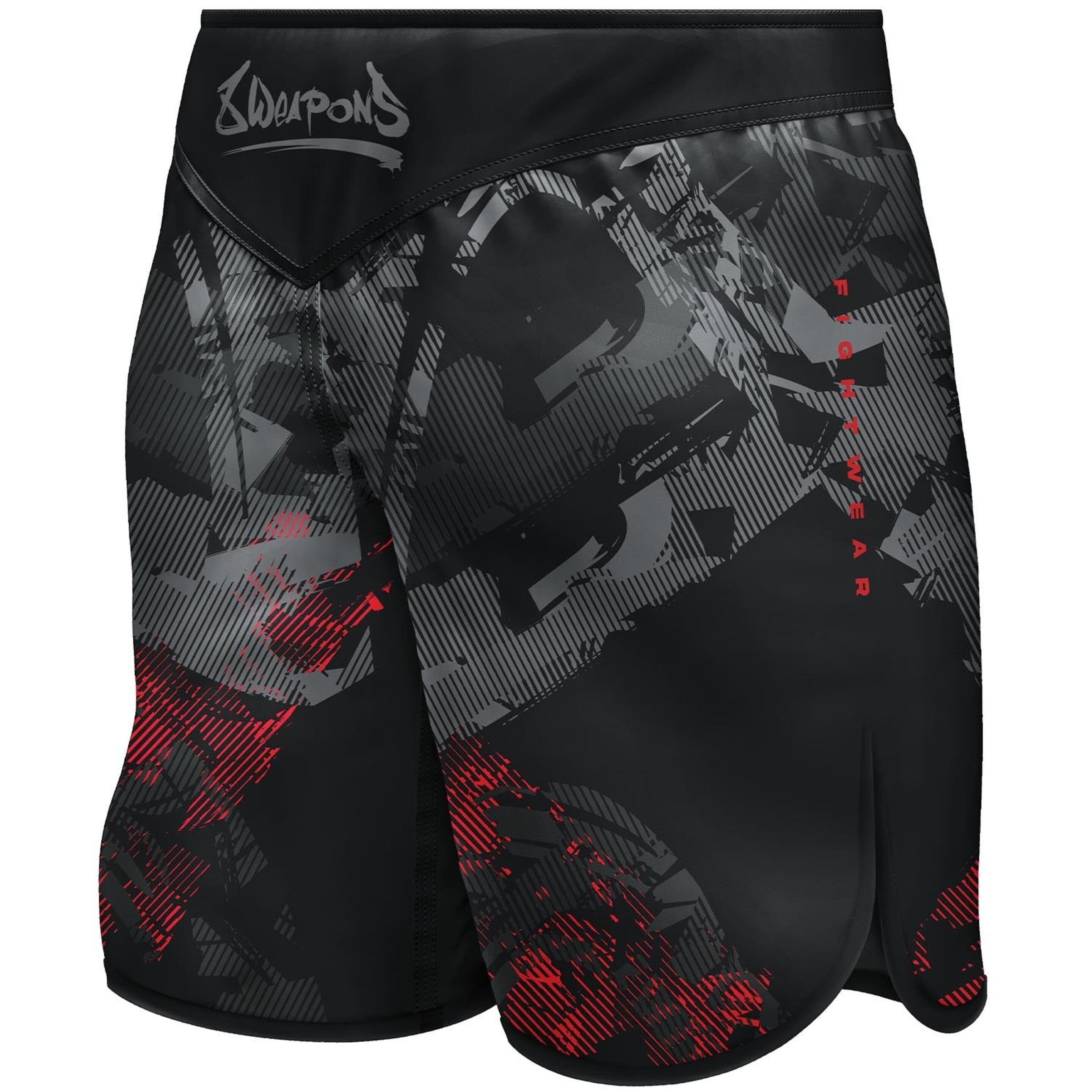 8 WEAPONS Fight Shorts Hit 2.0 Black Red