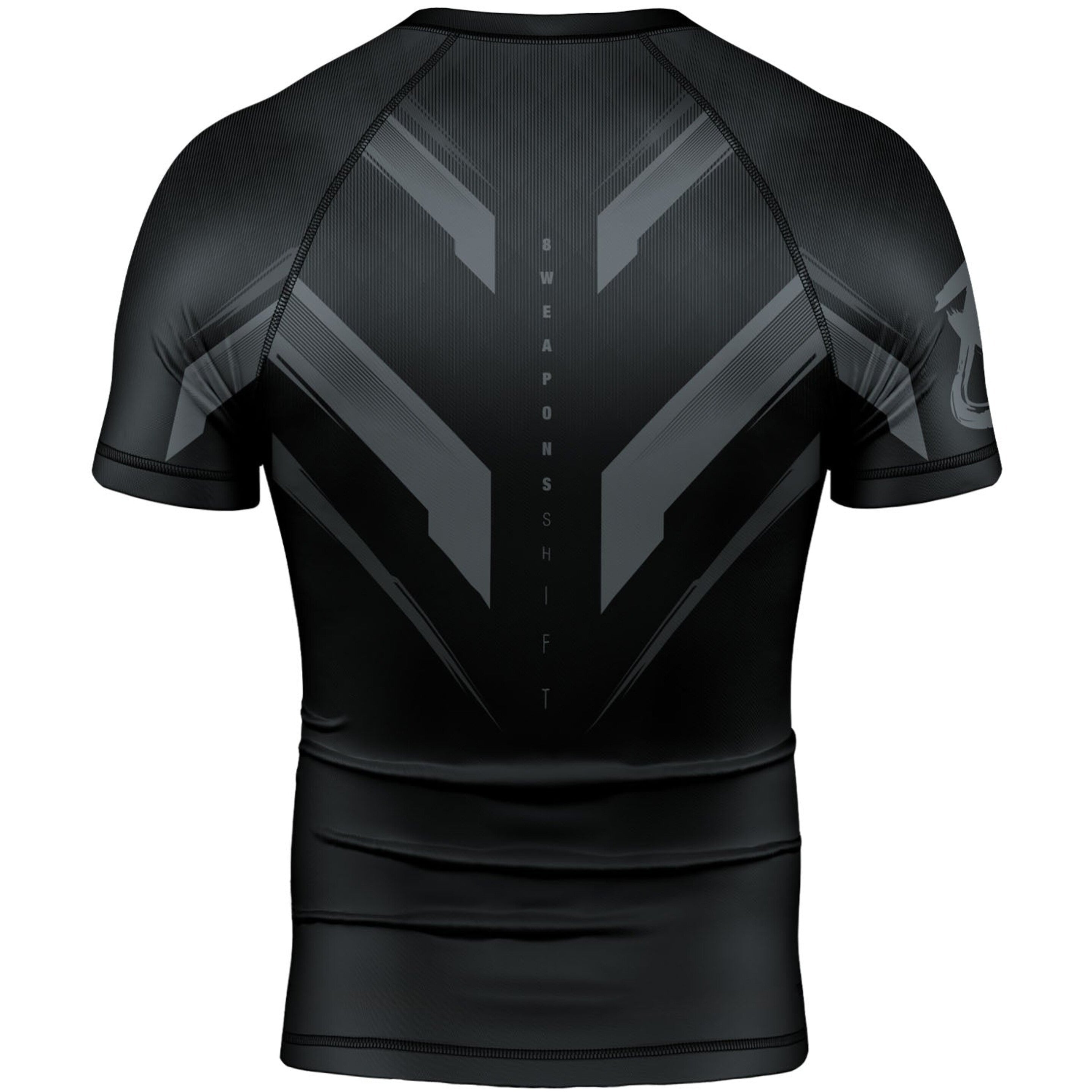 8 WEAPONS Rashguard SHIFT Short Sleeves Black Matt