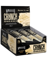 WARRIOR CRUNCH BAR WHITE CHOCOLATE - (crisp smag) 12x64g